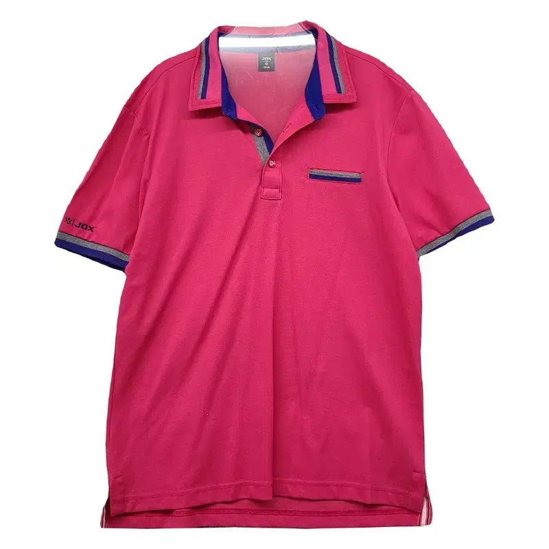 [BUNJANG] JDX Functional Pink Short-Sleeve Polo Shirt (Size 105) / JDX 핑크 골프 기능성 반팔 카라티 105