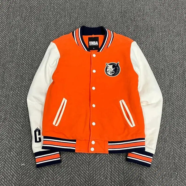 [BUNJANG] NBA Patch Varsity Jacket / NBA 패치 바시티 자켓 v5366
