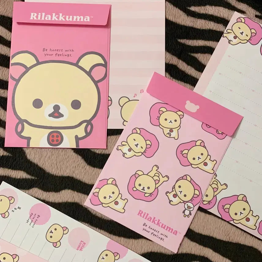 [BUNJANG] San-X Korilakkuma Pink Letter Set / 산엑스 코리락쿠마 편지지 세트 핑크