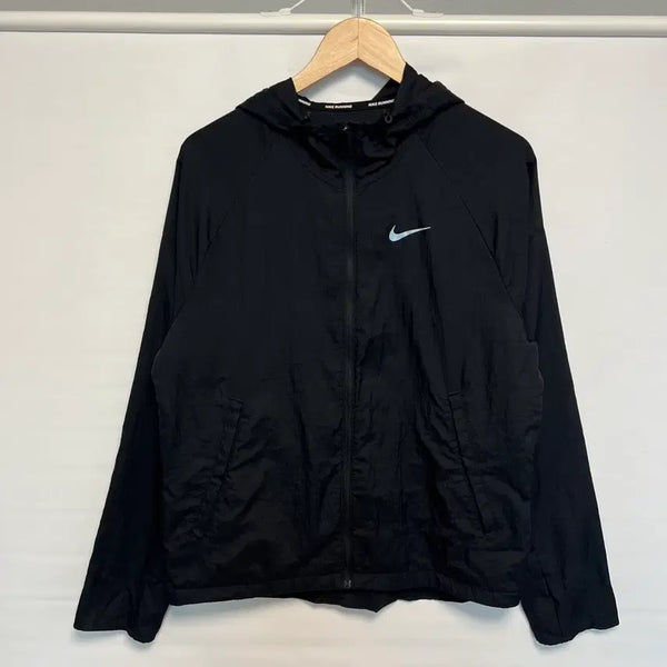 [BUNJANG] Nike Essential Swoosh Running Black Windbreaker Jacket / [정품/M] 나이키 스우시 에센셜 런닝 블랙 바람막이