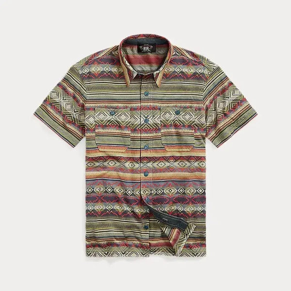 [BUNJANG] RRL Jacquard Southwestern Camp Shirt / RRL 더블알엘 자카드 사우스웨스턴 캠프 셔츠