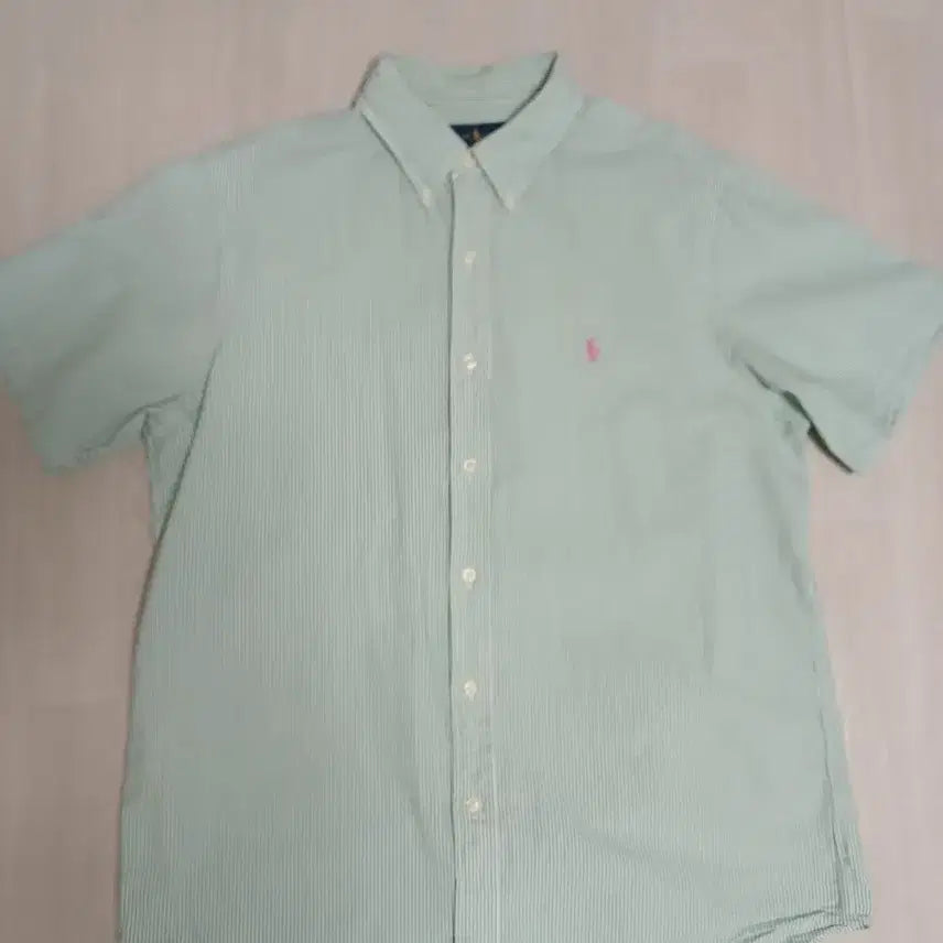 [BUNJANG] Polo Ralph Lauren Men's Seersucker Short Sleeve Shirt (L) / 폴로 랄프로렌 남성 시어서커 반팔셔츠 (L)