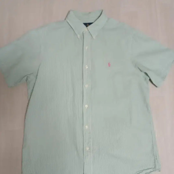 [BUNJANG] Polo Ralph Lauren Men's Seersucker Short Sleeve Shirt (L) / 폴로 랄프로렌 남성 시어서커 반팔셔츠 (L)
