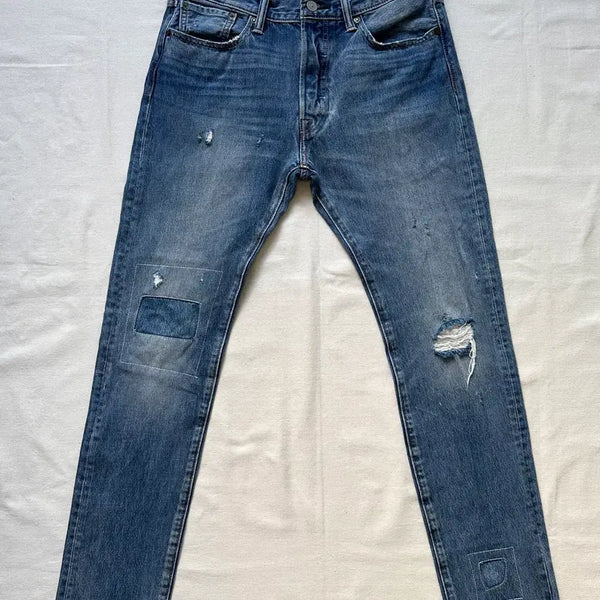 [BUNJANG] Levi's 501S Patchwork Distressed Denim Pants W32 / 리바이스 501S 패치워크 데미지 데님 팬츠 32