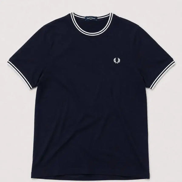 [BUNJANG] Fred Perry Black Round Neck T-Shirt / Fred Perry 프레드페리 블랙 라운드 반팔