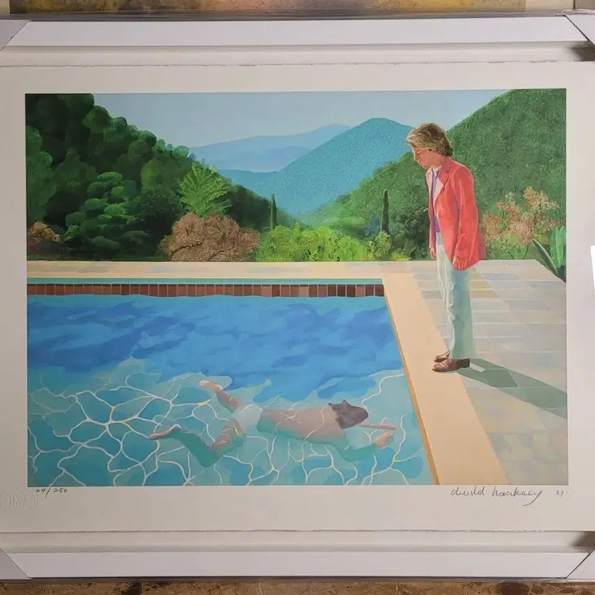 [BUNJANG] David Hockney "The Swimmer" Limited Edition Print / 데이비드 호크니 그림 판화 에디션