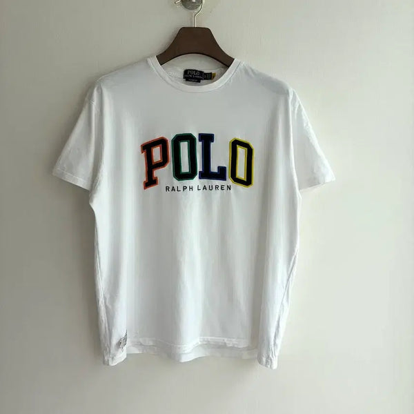 [BUNJANG] Polo Ralph Lauren Big Logo White T-Shirt (Size L) / 폴로 빅로고 화이트 반팔 티셔츠