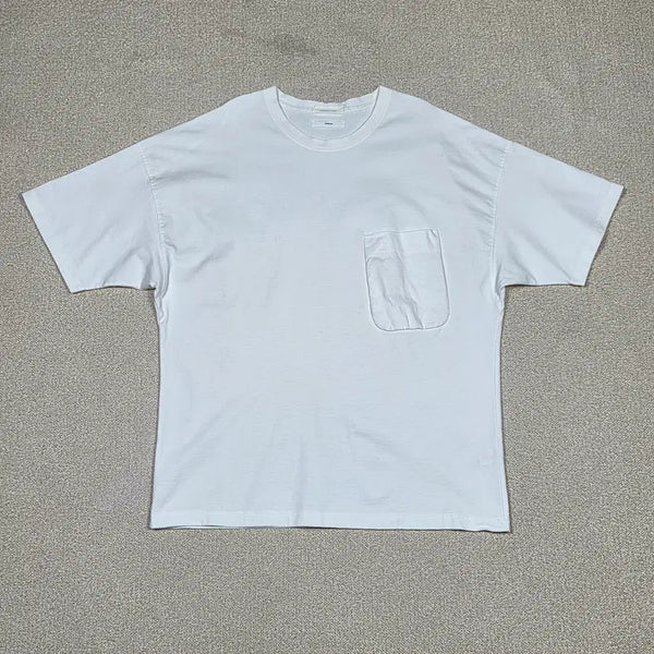 [BUNJANG] BEAKER Garment Dyed Chest Pocket Short Sleeve T-Shirt / [비이커] 가먼트 다잉 체스트 포켓 반팔 티셔츠 | S00571