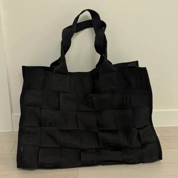 [BUNJANG] Supreme Woven Large Tote Bag Black / 슈프림 우븐 라지 토트백 블랙