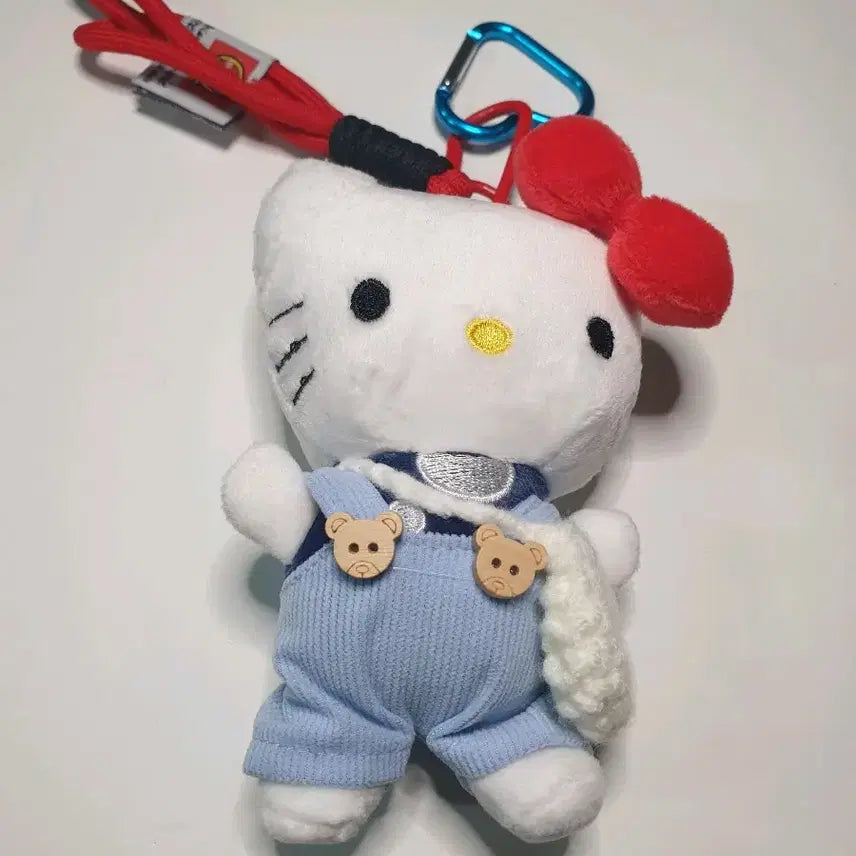 [BUNJANG] Hello Kitty Overalls Doll Keychain / 헬로키티 멜빵 인형 키링