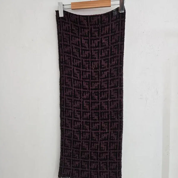 [BUNJANG] Fendi Muffler Burgundy & Black / 펜디 머플러