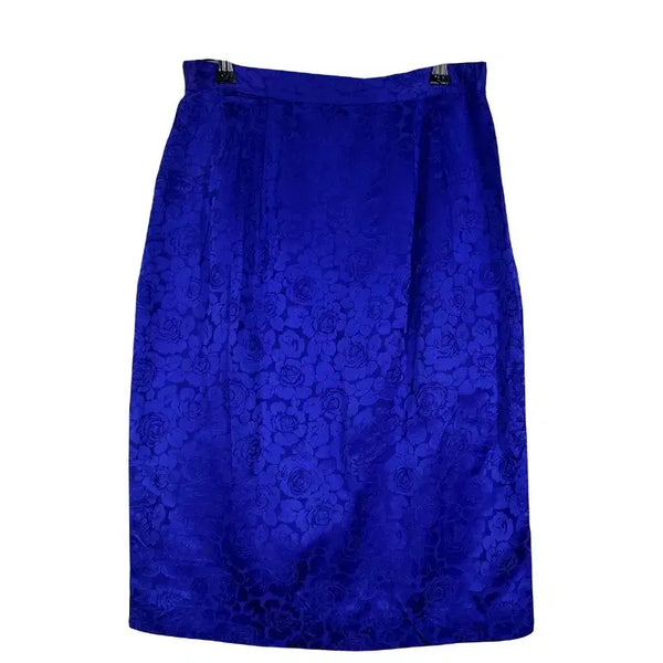 [BUNJANG] PAPELL Paisley Floral Jacquard Silk Skirt / PAPELL 페이즐리 플로럴 자카드 실크 스커트 [8] 실크스커트/자카드스커트/H라인스커트/플로럴스커트/블루스커트/PapellToo/빈티지스커트/실크치마/여성스커트/클래식룩