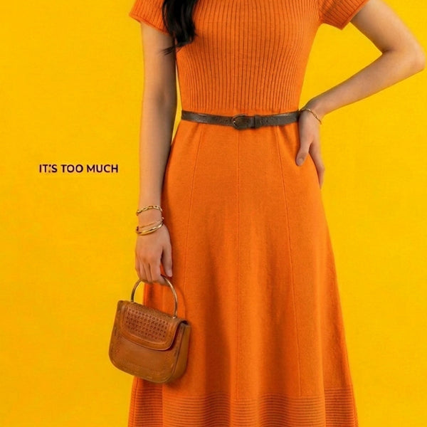 [BUNJANG] Vintage Knit Long Dress Short Sleeve Sleeveless / Q1389 미니원피스 여성롱원피스 반팔원피스 나시원피스 빈티지샵 여자니트원피스