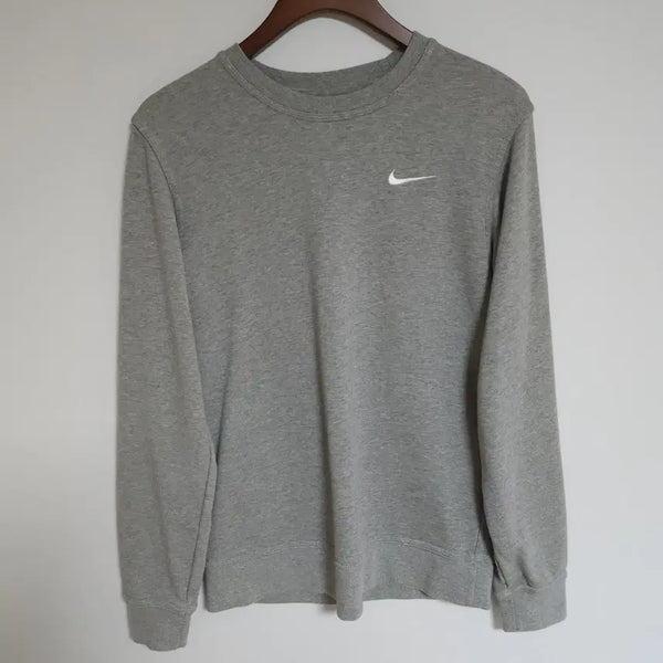 [BUNJANG] Nike Grey Swoosh Logo Men's Sweatshirt / 나이키 그레이 남성 맨투맨 스우시 로고 남자 티셔츠 G271