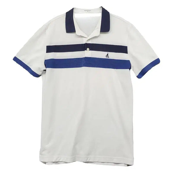 [BUNJANG] Beanpole White Logo Short Sleeve Polo Shirt 100 / 빈폴 화이트 로고 반팔 카라티 100