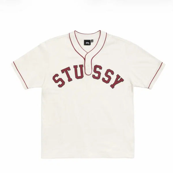 [BUNJANG] Stussy Arch Baseball Jersey Natural L / 스투시 아치 베이스볼 저지 내츄럴 L 사이즈