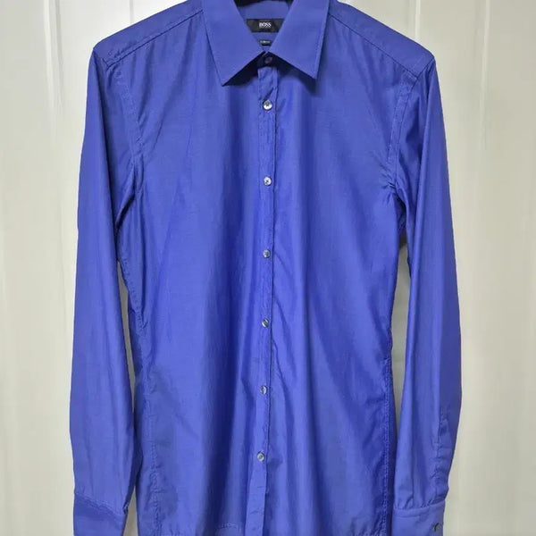 [BUNJANG] HUGO BOSS Men's Blue Slim Fit Shirt / HUGO BOSS 셔츠 남성 블루 셔츠