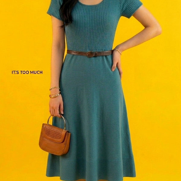 [BUNJANG] Vintage Women's Midi/Long Sleeveless T-shirt Dress / Q1390 미니원피스 롱원피스 여성반팔원피스 나시원피스 빈티지샵 여자니트원피스