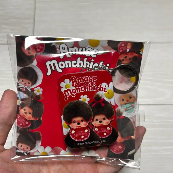 [BUNJANG] Amuse x Monchhichi Tin Case Keychain / 어뮤즈 몬치치 틴케이스 키링