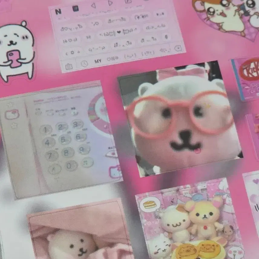[BUNJANG] Nongdamgom Y2K Kitsch Deco Sticker Set / 농담곰 y2k 키치 다꾸 스티커 고전 마멜 오무라이스 리락쿠마 크림소다