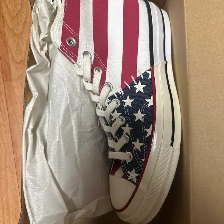 [BUNJANG] Converse Chuck 70 High Archive Restructured American Flag Sneakers / 컨버스 척 70 하이 아카이브 리스트럭처드 성조기