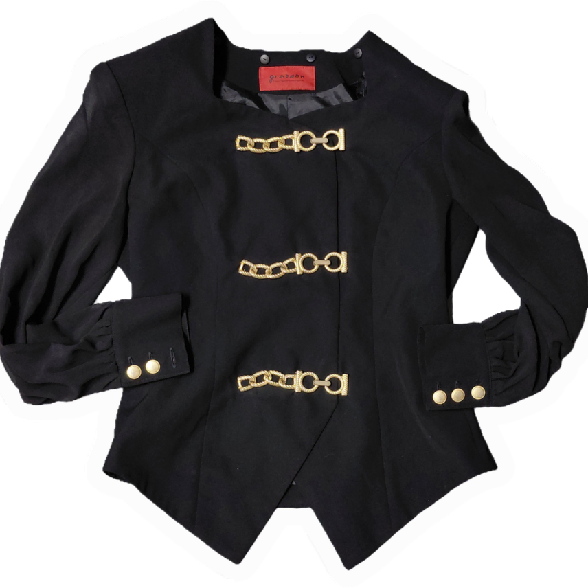 [BUNJANG] Japanese Vintage Black Jacket Gyaru Punk / 일본 빈티지 블랙 자켓 갸루 펑크