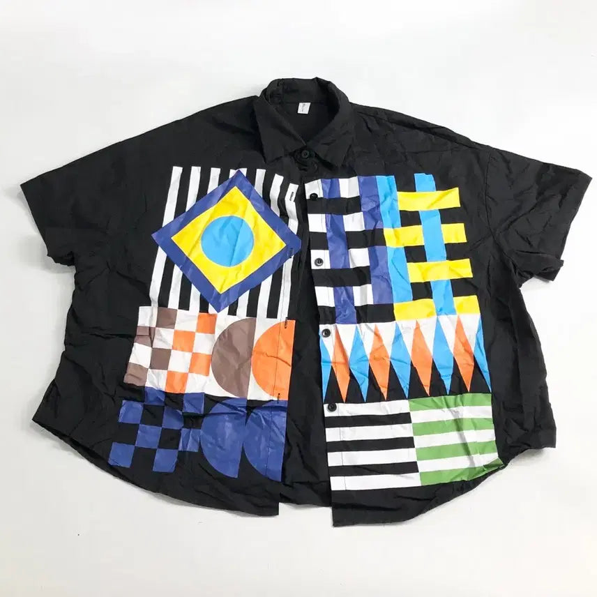 [BUNJANG] Pattern Short Sleeve Shirt / 패턴 반팔 셔츠