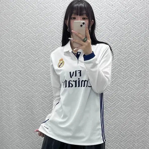 [BUNJANG] Adidas Real Madrid Long Sleeve Football Jersey M / 아디다스 레알마드리드 축구 유니폼 져지 롱슬리브 M C13394