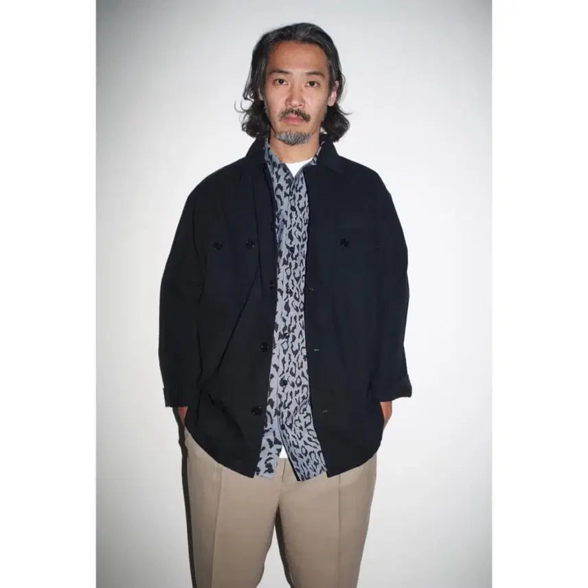 [BUNJANG] Wacko Maria Army Ripstop Cotton Shirt Jacket Black M / 와코마리아 Wacko Maria 아미 셔츠 립스탑 코튼 자 켓 블랙 M