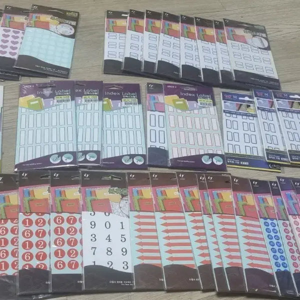 [BUNJANG] Index Label Sticker Set (40 Sheets) / 인덱스 라벨 스티커 40개(숫자, 화살표, 하트 등)