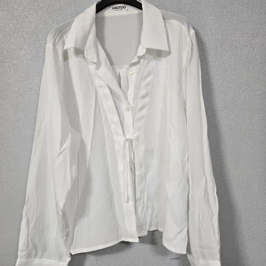 [BUNJANG] ANGTOO Double Rayon Blouse Free Size White / ANGTOO 이중 레이온 블라우스 프리