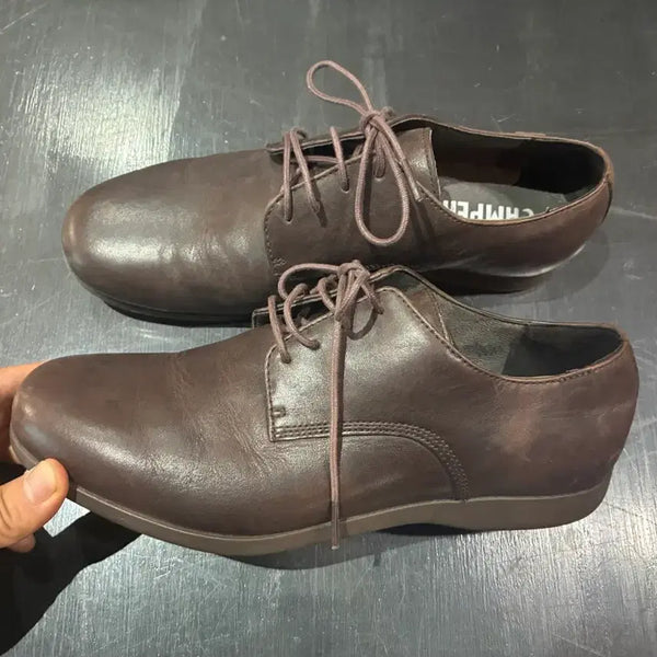 [BUNJANG] Camper Leather Shoes Brown / 255) 캠퍼 레더 구두 브라운
