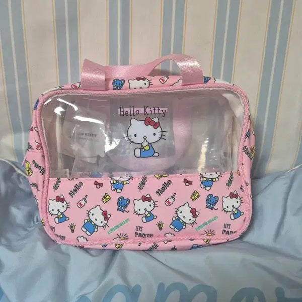 [BUNJANG] Hello Kitty Beach Bag Transparent Summer Cosmetic Bag / 키티 비치가방 새상품