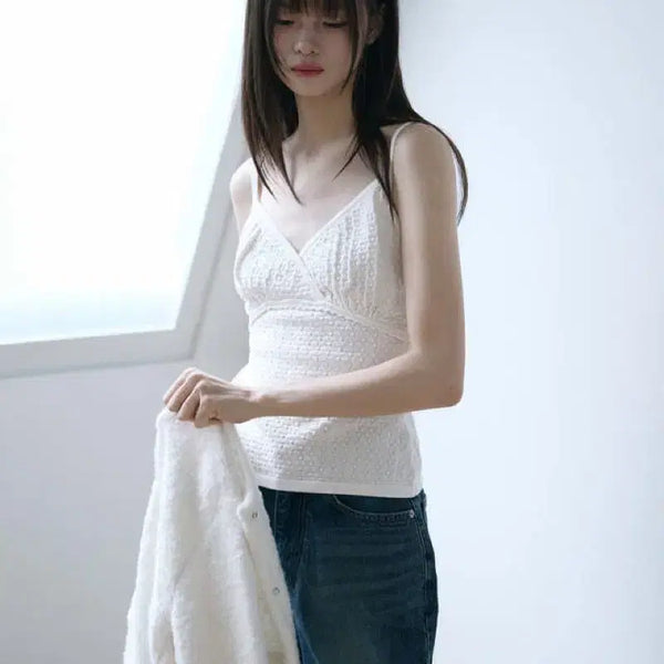 [BUNJANG] Yoonseulshop Tweed Knit Sleeveless / 윤슬샵 yoonseulshop tweed knit sleeveless