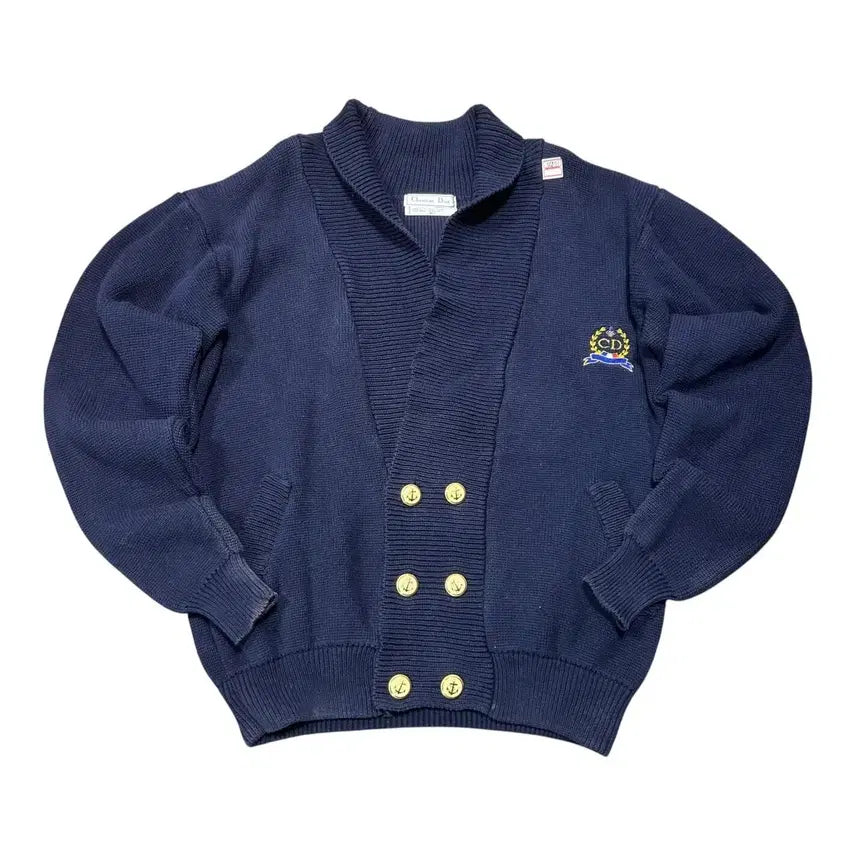 [BUNJANG] Christian Dior Vintage CD Embroidery Double Button Cardigan / (바배) 크리스찬 디올 빈티지 CD 자수 더블 버튼 가디건