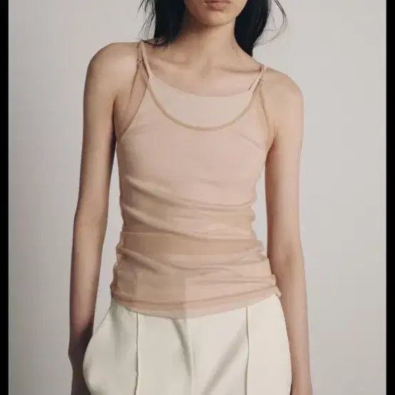 [BUNJANG] Zara Faux Double Tulle Halterneck Top M / (새상품) 자라 페이크 더블 튤 홀터넥 탑 M
