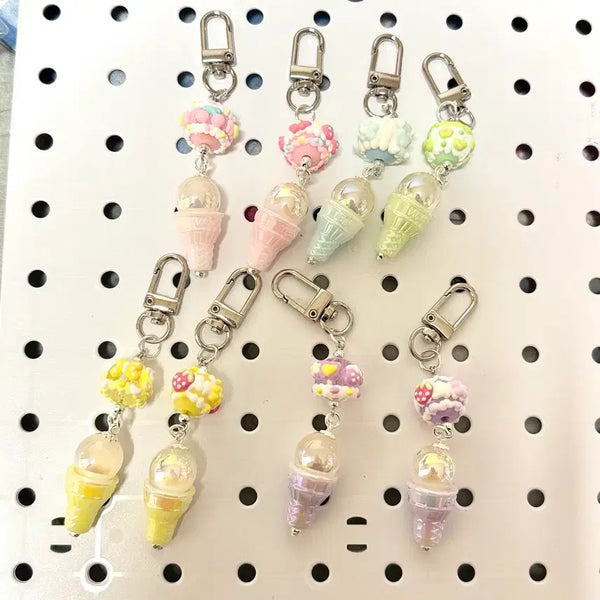 [BUNJANG] Ice Cream Design Color Changing Keychain / 아이스크림 디자인 광변 키링