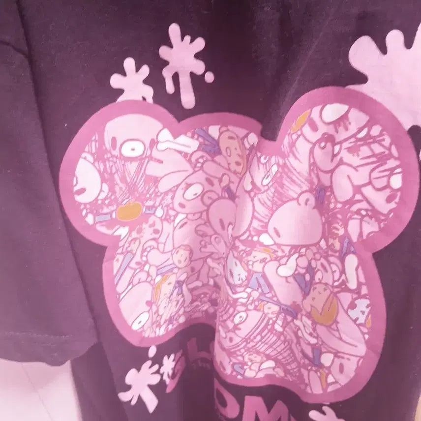 [BUNJANG] Grumi Bear Jirekei Lolita JK Style Pink Cosplay Princess T-shirt and Skirt Set / 급전 그루미베어 지뢰계 양지뢰 양산형 상의 하의 리즈리사 로리타 일녀 Jk 일본 미소녀 핑크  코스프레 공주 티셔츠 스커트 노에미 디마럽