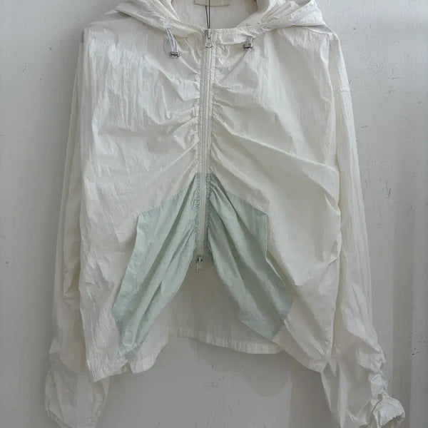 [BUNJANG] The Ilma Windbreaker Jacket White/Mint / 더일마 윈드브레이커 자켓