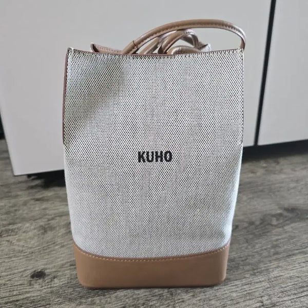 [BUNJANG] KUHO Canvas Square Bucket Bag / 구호 캔버스 사각 버킷백
