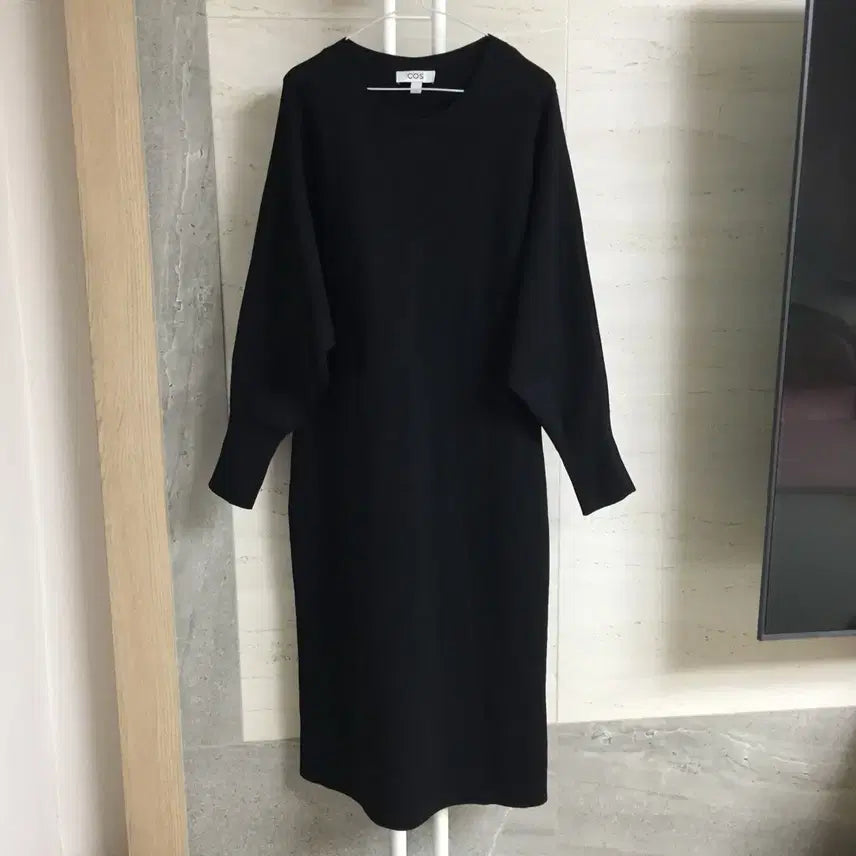 [BUNJANG] COS Black Knit Long Dress L / COS 코스 블랙 니트 롱 원피스 L