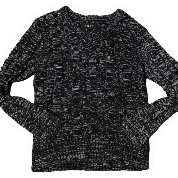 [BUNJANG] Japanese Vintage Black Knit / 일본 빈티지 블랙 니트 갸루 펑크