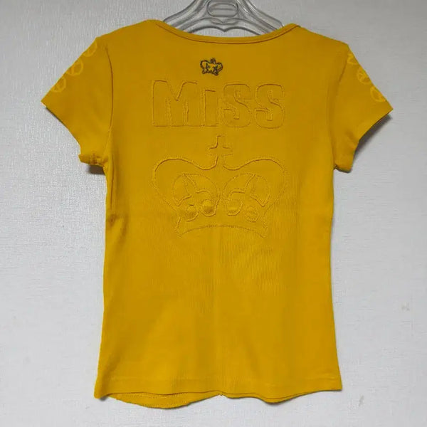 [BUNJANG] Miss Sixty Embroidered Cropped T-Shirt Yellow / 일본정품!MISS SlXTY자수 쫄크롭 티셔츠 옐로우