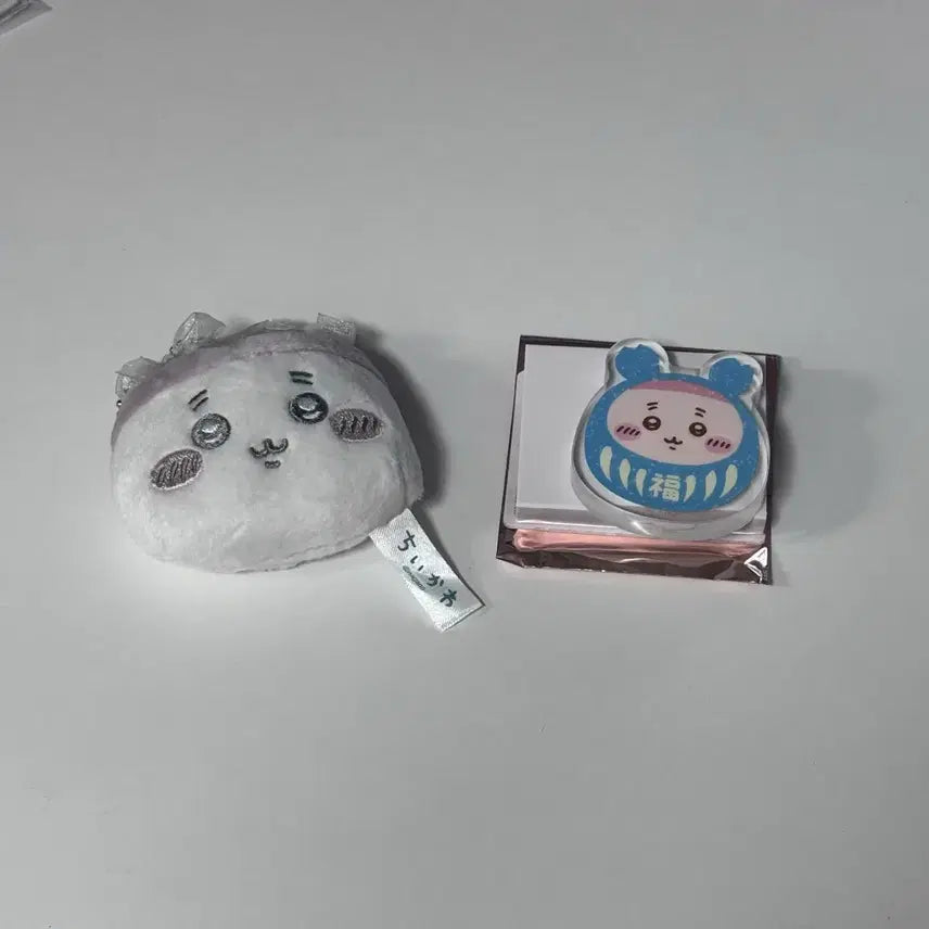 [BUNJANG] Chiikawa Crab Plushie Keychain with Korotto / 치이카와 카니 거울인형 키링 + 코롯토