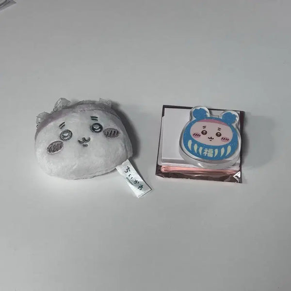 [BUNJANG] Chiikawa Crab Plushie Keychain with Korotto / 치이카와 카니 거울인형 키링 + 코롯토