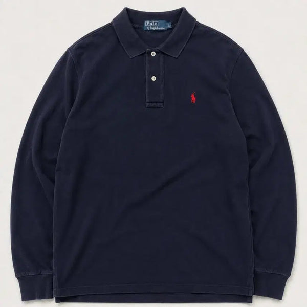 [BUNJANG] Polo Ralph Lauren Black PK Long Sleeve Shirt / Polo 폴로 랄프로렌 블랙 PK 롱 슬리브