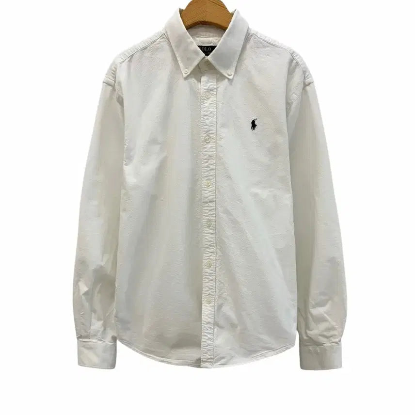 [BUNJANG] Polo Ralph Lauren QR Authentic White Oxford Shirt XL / 폴로 QR해외정품 우븐 탄탄한 옥스포드 셔츠 화이트 (XL)