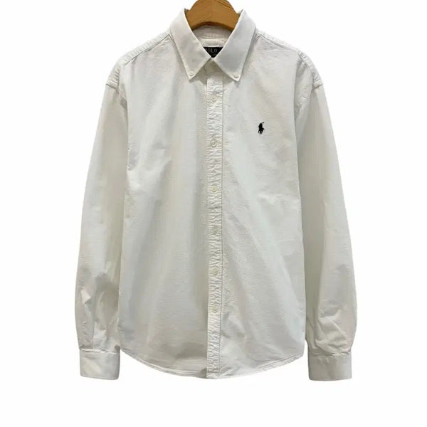 [BUNJANG] Polo Ralph Lauren QR Authentic White Oxford Shirt XL / 폴로 QR해외정품 우븐 탄탄한 옥스포드 셔츠 화이트 (XL)