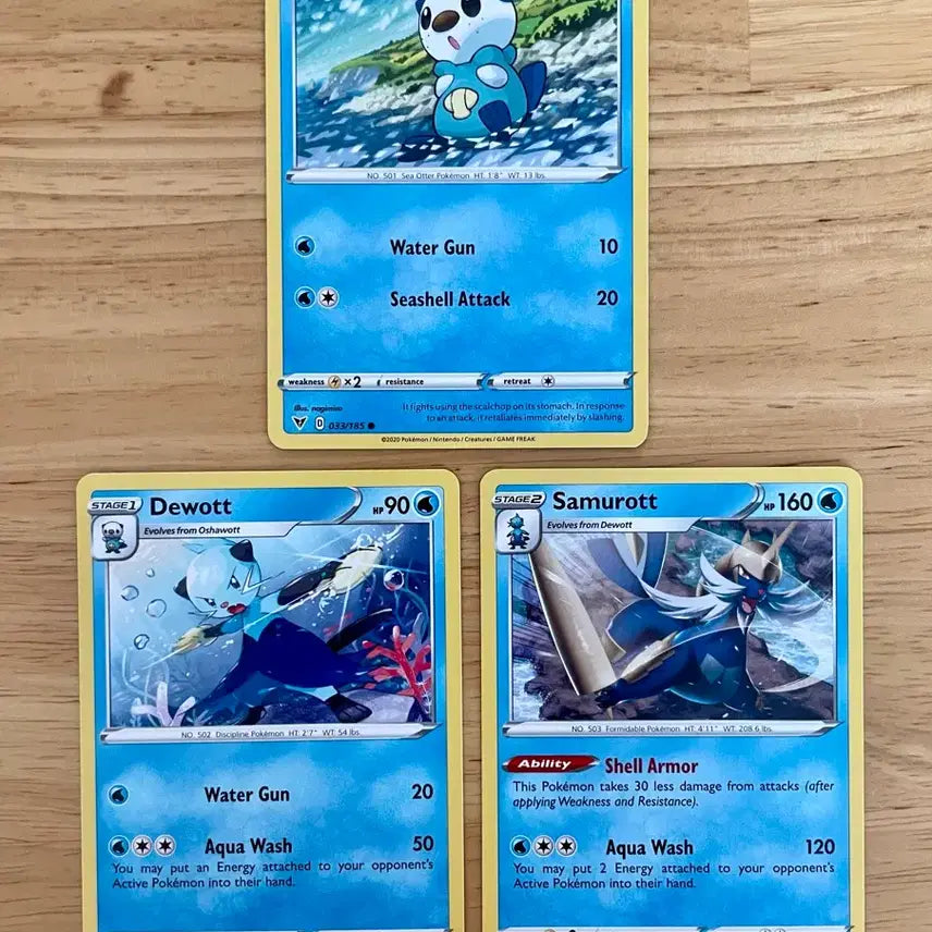 [BUNJANG] North American Pokemon Cards Samurott & Bisharp Set / 북미 포켓몬카드 수댕이 쌍검자비 대검귀 세트