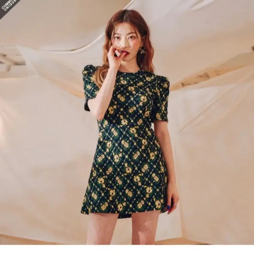 [BUNJANG] Common Unique Flower Dress / (제니 착용) 커먼유니크 플라워 원피스